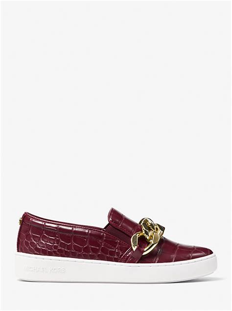 michael michael kors keaton embellished flannel slip on sneaker|Michael Kors keaton lace up.